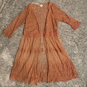 Xhilaration nude peach cardigan/cover up/kimono
